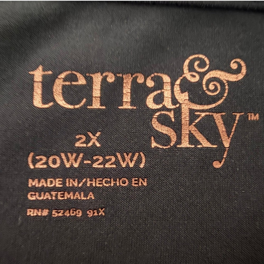 Terra & Sky Women's 2X Gem Slate Teal Cami Tank Top Adjustable Straps 2044 - Picture 3 of 4